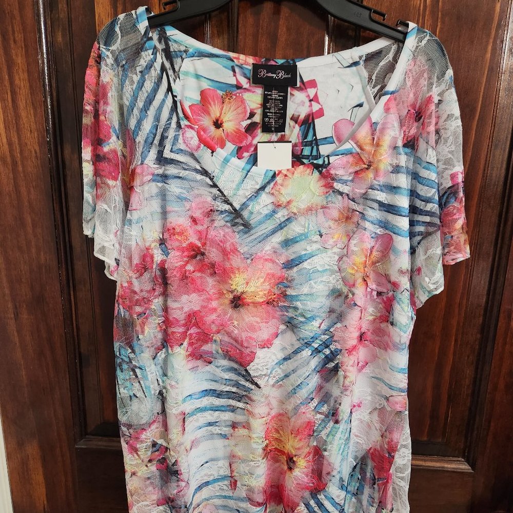 Tropical flowers shirt